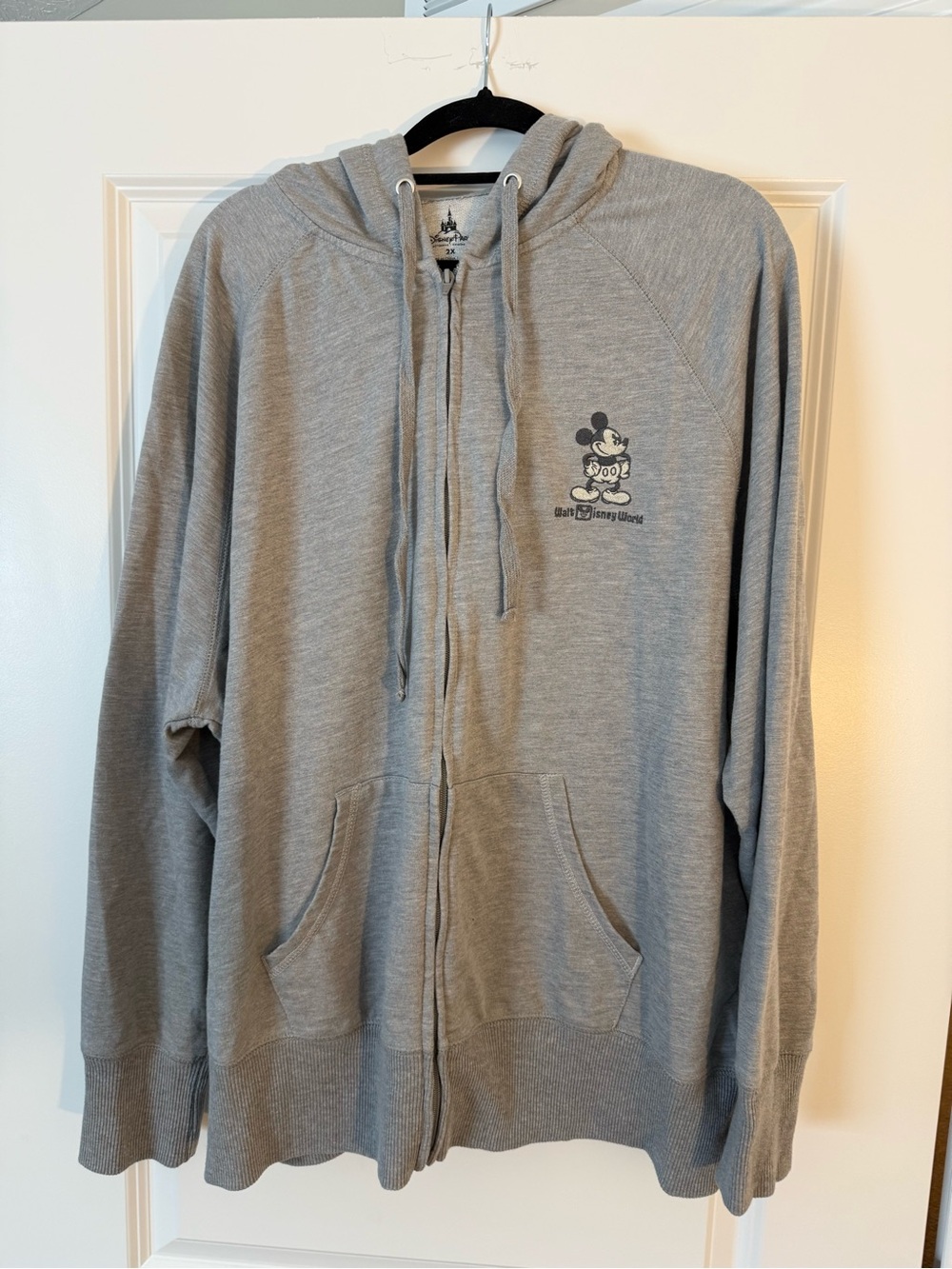 Disney Walt Disney World Unisex Gray Zip-Up Hoodie xxl NWOT